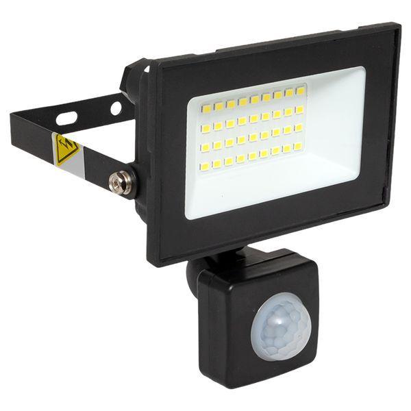 прожектор светодиодный сдо-3003 30вт 6500к ip54 с инфракрасным датчиком движения ekf fll-3003-30d-6500 от BTSprom.by