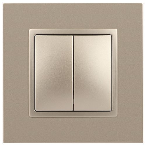  Выключатель 2-кл. СП Elegance 14-1104-04 10А IP20 250В 10AX механизм шампань Эра Б0034233 фото в каталоге от BTSprom.by