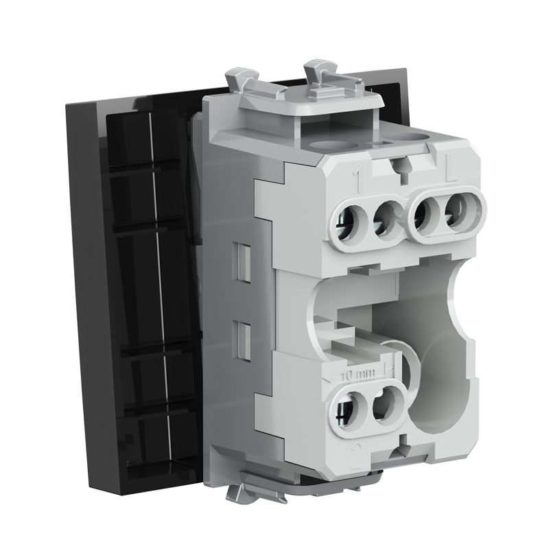  Переключатель модульный 1-кл. 2мод. Avanti "Черный квадрат" 16А черн. DKC 4402112 фото в каталоге от BTSprom.by