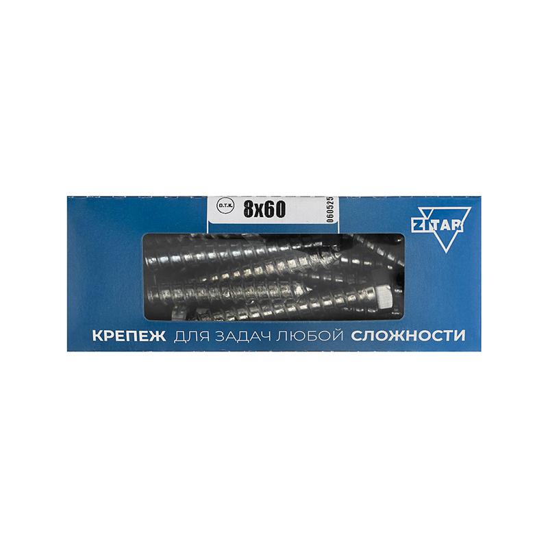 болт сантехнический 8х60 din 571 оцинк. (уп.25шт) tech-krep/zitar 126555 от BTSprom.by