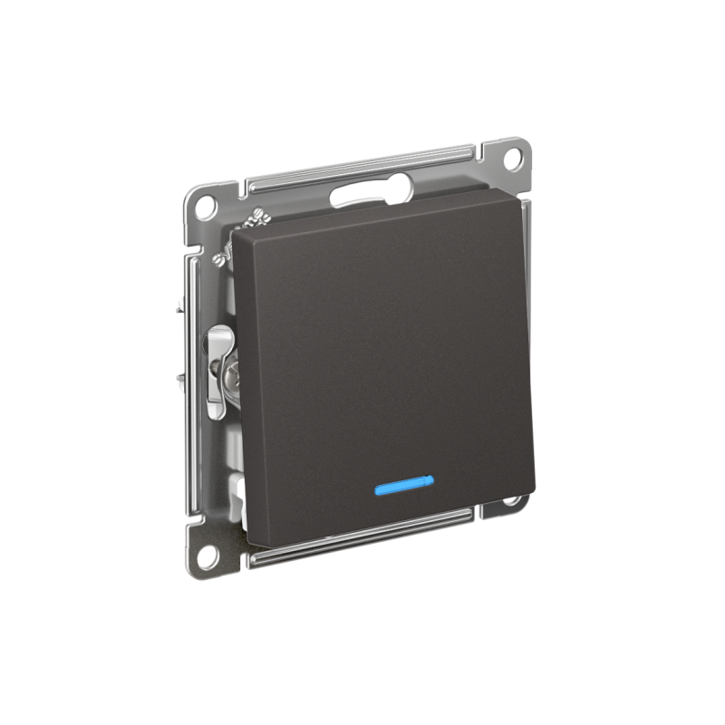 переключатель 1-кл. atlasdesign (сх. 6а) 10ax с подсветкой механизм базальт se atn001463 от BTSprom.by