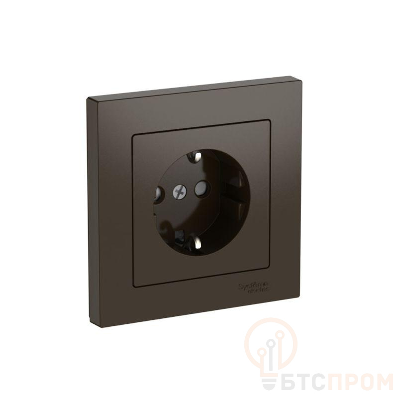 Розетка AtlasDesign 16А с заземл. защ. шторки быстрозажим. клем. в сборе мокко SE ATN000644S фото в каталоге от BTSprom.by  Розетка AtlasDesign 16А с заземл. защ. шторки быстрозажим. клем. в сборе мокко SE ATN000644S фото в каталоге от BTSprom.by
