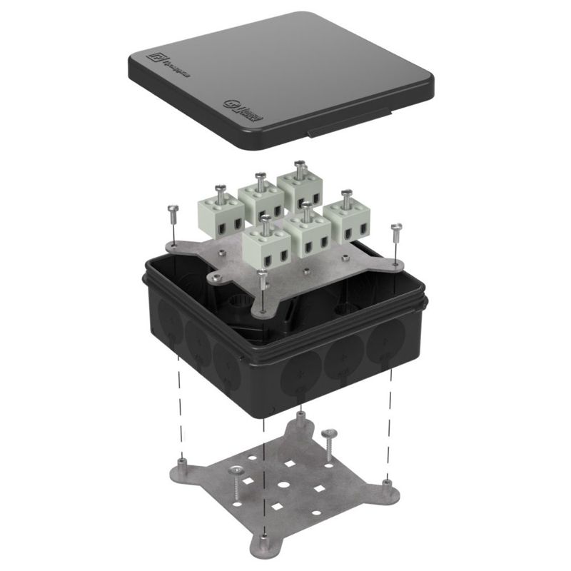 коробка огнестойкая оп двухкомпонентн. 100х100х40 е15-е120 промрукав 60-0303-9005-fr2.5-12 от BTSprom.by