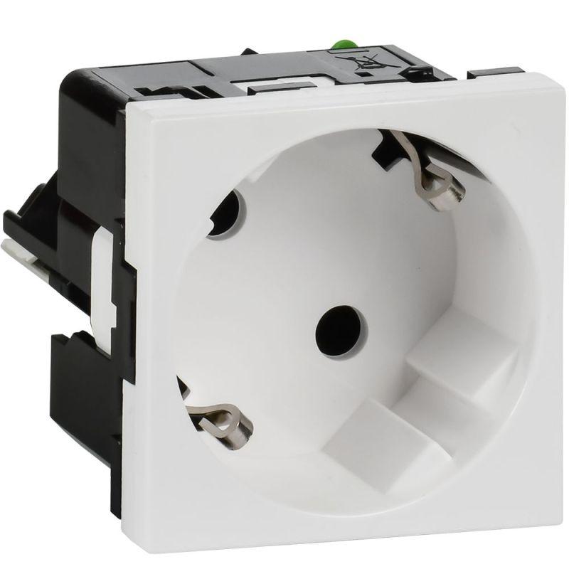 розетка 2мод. 16а 250в 45град. с заземл. без защ. шторок безвинт. зажимы бел. иэк leg 4521058 от BTSprom.by