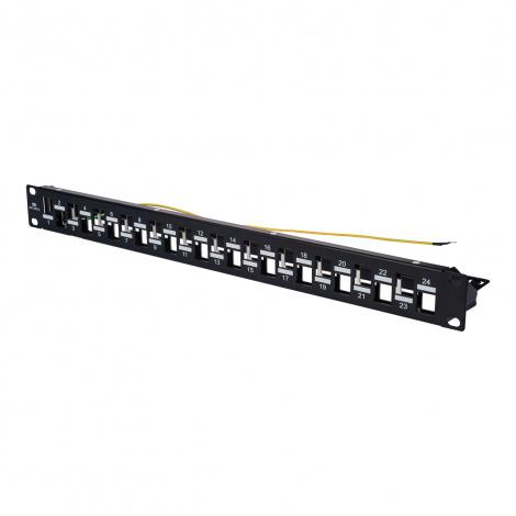 патч-панель dr-4100 наборная 19дюйм 1u под 24 экран./неэкран. модуля keystone jack datarex dr-4100 от BTSprom.by