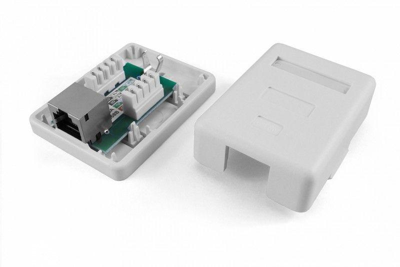 розетка компьютерная 1-м оп sb1-1-8p8c-c5e-sh-wh rj45 (8p8c) кат.5e экранир. dual idc hyperline 430229 от BTSprom.by
