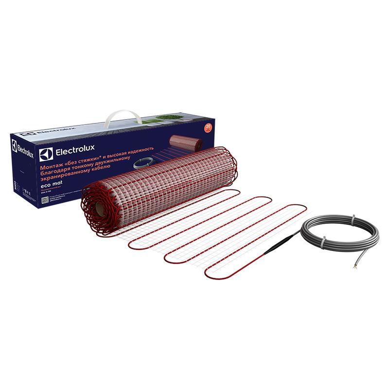 комплект "теплый пол" (мат) двухжил. 150вт/кв.м 150вт 2.5кв.м 375вт eco mat eem 2-150-2.5 electrolux нс-1145969 от BTSprom.by