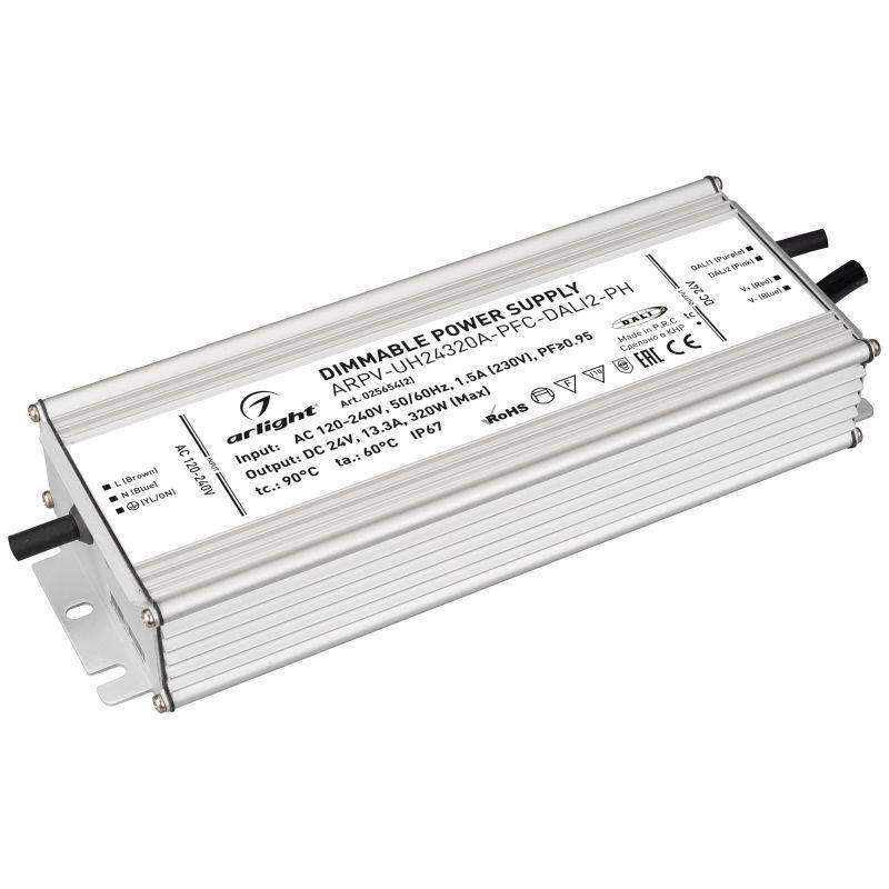 блок питания arpv-uh24320a-pfc-dali2-ph (24в 13.3а 320вт) ip67 металл arlight 025654(2) от BTSprom.by