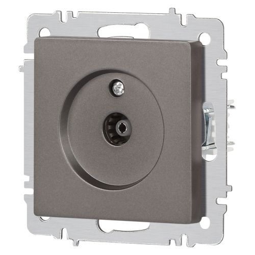  Розетка телевизионная одиночная TV СП Accent 6-301-09 IP20 титан Intro Б0063618 фото в каталоге от BTSprom.by