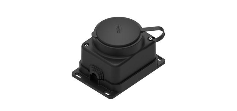 колодка удлинителя 1-м multiset 16а 250в ip44 с заземл. каучук черн. se mst4003bk от BTSprom.by