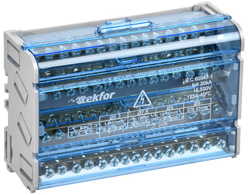 шины на din-рейку (кросс-модуль) шнк 4х15 3l+pen tekfor iek tf-dn10-4-15-125 от BTSprom.by