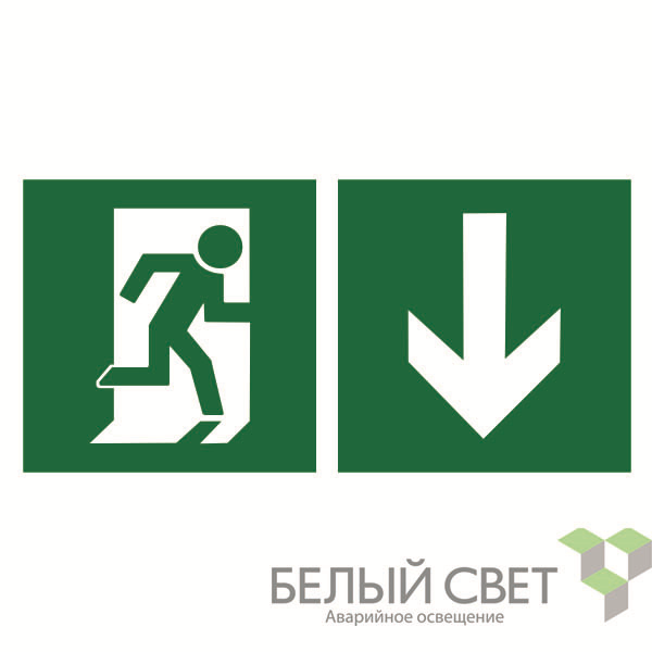 знак безопасности bl-3517.e39"указ. двери эвакуац. выхода (прав.)" белый свет a18612 от BTSprom.by
