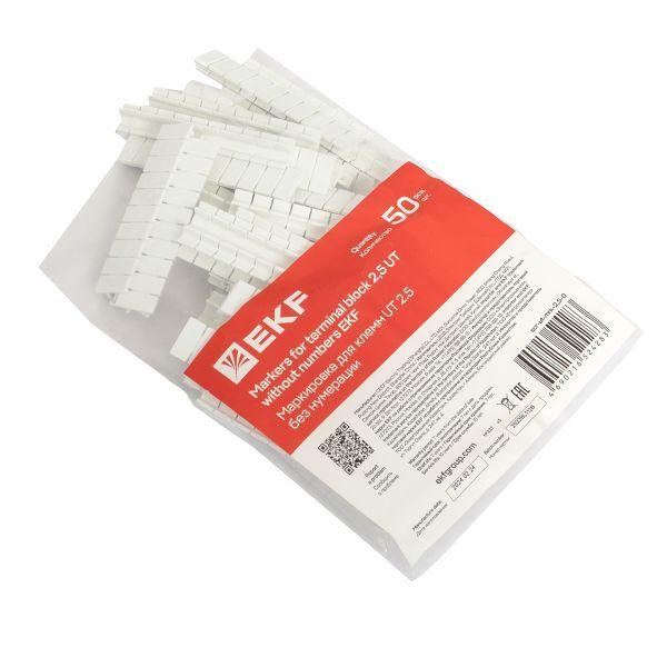  Маркировка для клемм UT 2.5 без нумерации (уп.500шт) EKF scr-ut-mrk-2.5-0 фото в каталоге от BTSprom.by