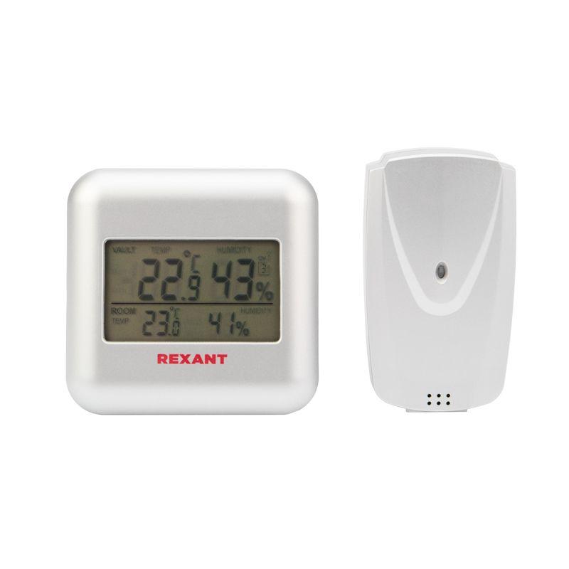 термометр электронный s3341bf с часами и беспроводным выносным датчиком rexant 70-0596 от BTSprom.by
