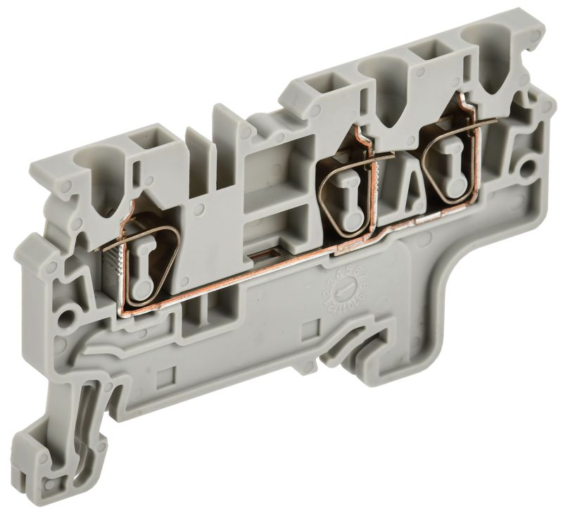 клемма пружинная cx2.5-3 2.5кв.мм трехконтактная сер. armafix iek af-ct40-00-3-k03-002 от BTSprom.by