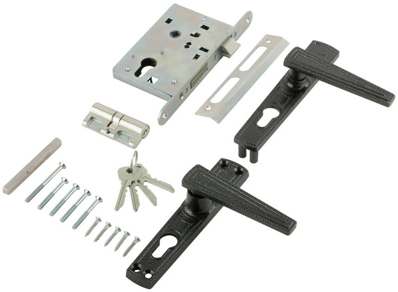  Замок врезной с ручками "Зенит" ЗВ4-3.01 серебр. 67001 фото в каталоге от BTSprom.by