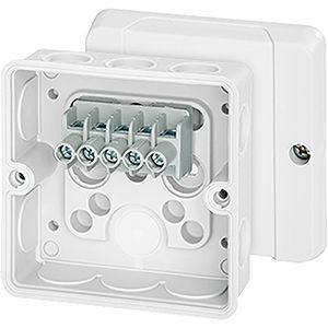 коробка распределительная оп 88х88х47мм ip55 с клемм. de9326 бел. hensel 6000321 от BTSprom.by
