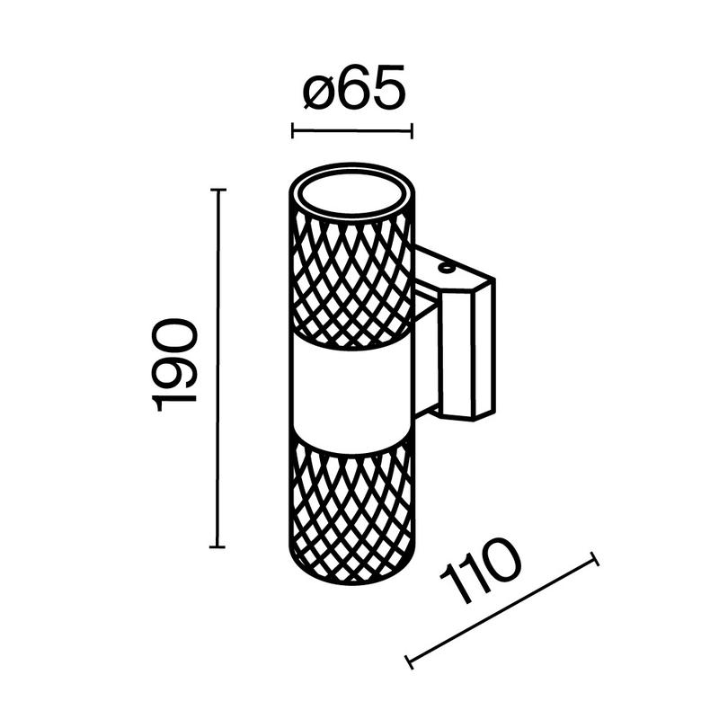  Светильник Bowery 2х50Вт GU10 IP54 бра настен. Maytoni O583WL-02B фото в каталоге от BTSprom.by