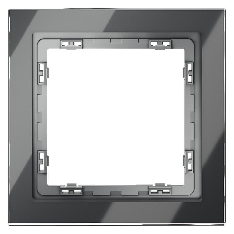  Рамка 1-м S70 стеклян. графит Voltum VLS110107 фото в каталоге от BTSprom.by