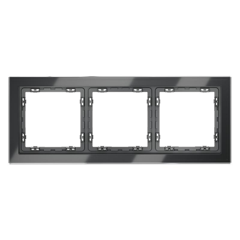 рамка 3-м s70 стеклян. графит voltum vls110307 от BTSprom.by