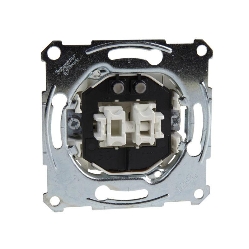  Выключатель 2-кл. СП Merten 16А IP20 16AX с подсветкой механизм SchE MTN3635-0000 фото в каталоге от BTSprom.by