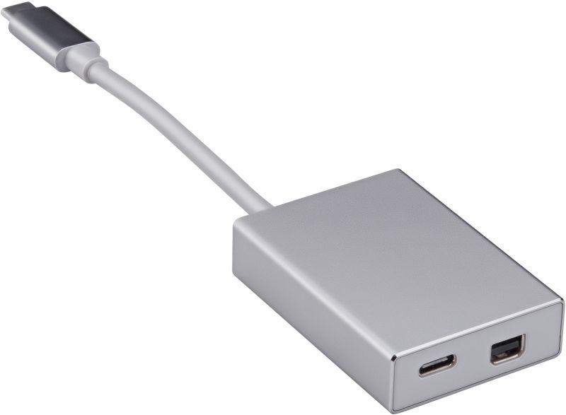 адаптер bhp usb type-c (m) usb type-c (f) minidisplayport (f) 0.1м серебр. buro 488059 от BTSprom.by