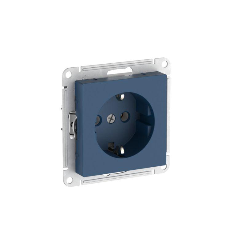 розетка atlasdesign 16а с заземл. быстрозажим. клем. механизм аквамарин se atn001143s от BTSprom.by