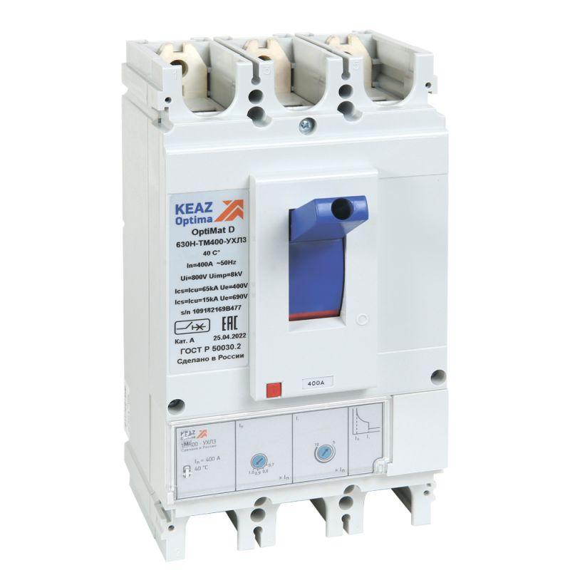 выключатель автоматический optimat d630h-tm400 ухл3 кэаз 291474 от BTSprom.by