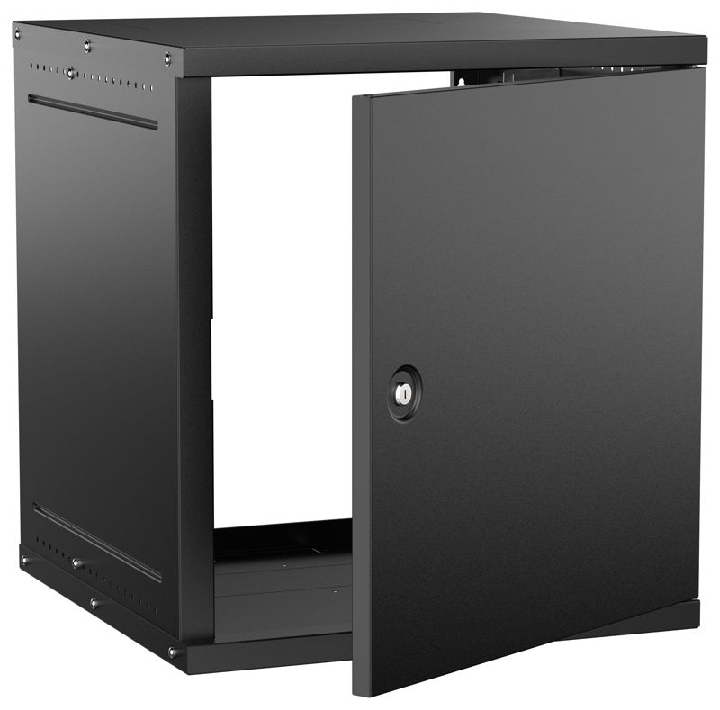 шкаф настенный 12u 600х600мм дверь метал. черн. generica lwe5-12u66-mf-g от BTSprom.by