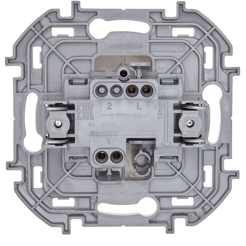  Выключатель кнопочный Inspiria 6А 250В без фиксации НО/НЗ механизм сл. кость IEK 673691 фото в каталоге от BTSprom.by