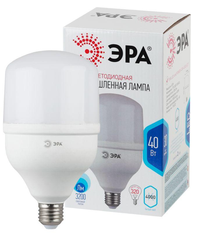 лампа светодиодная высокомощная std led power t120-40w-4000-e27 40вт t120 колокол 4000к нейтр. бел. e27 3200лм эра б0027005 от BTSprom.by
