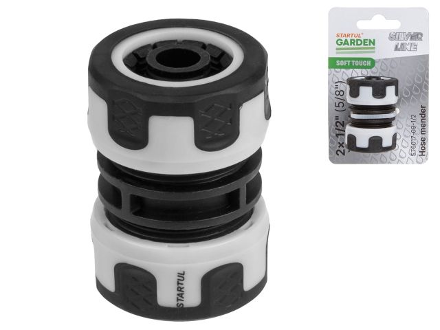 муфта соед. для шлангов 1/2"(5/8") startul garden (st6017-09-1/2) (soft touch, двухкомпонентная, silver line) st6017-09-1/2 от BTSprom.by
