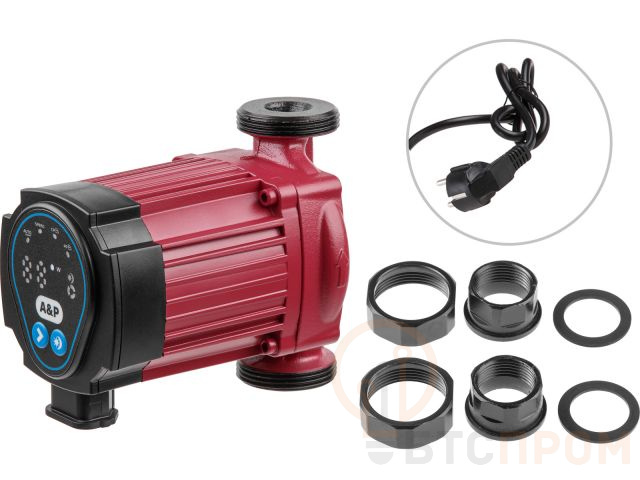 Насос циркуляционный WISE-25/60-130, A&P (5-45 Вт, 3000 л/ч, 6 м, для отопления) AP118W012 фото в каталоге от BTSprom.by  Насос циркуляционный WISE-25/60-130, A&P (5-45 Вт, 3000 л/ч, 6 м, для отопления) AP118W012 фото в каталоге от BTSprom.by