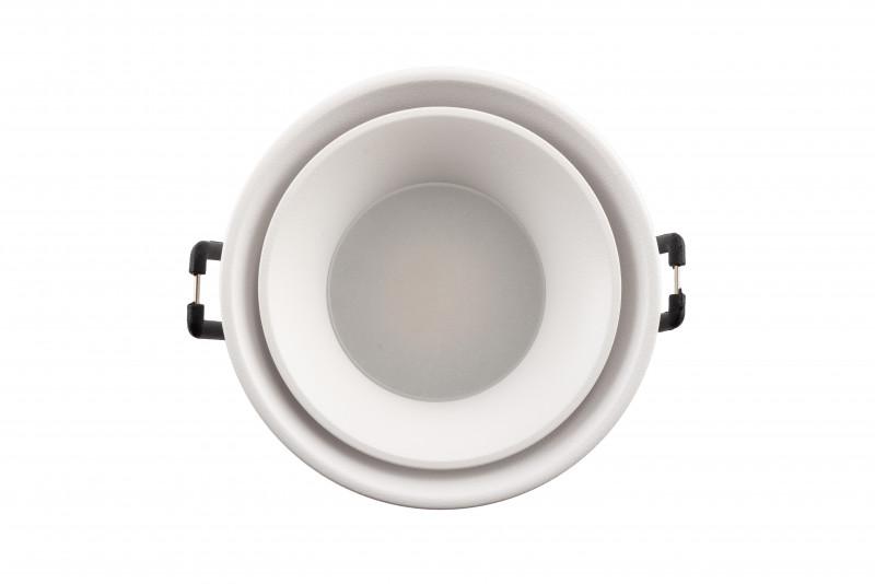  Светильник 15Вт GU10 IP44 встраив. влагозащ. алюм. бел. DENKIRS 545347 фото в каталоге от BTSprom.by