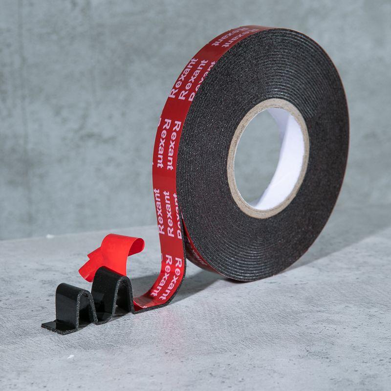 Лента клейкая двухсторонняя на VHB акриловой основе 12ммх5м черн. Rexant 09-6047 фото в каталоге от BTSprom.by