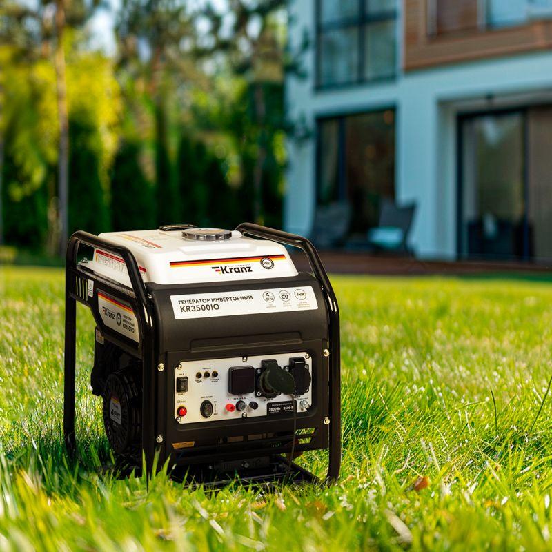  Генератор инверторный KR3500IO 3.5кВт 230В 7л открытый корпус ручной старт KRANZ KR-16-1143 фото в каталоге от BTSprom.by