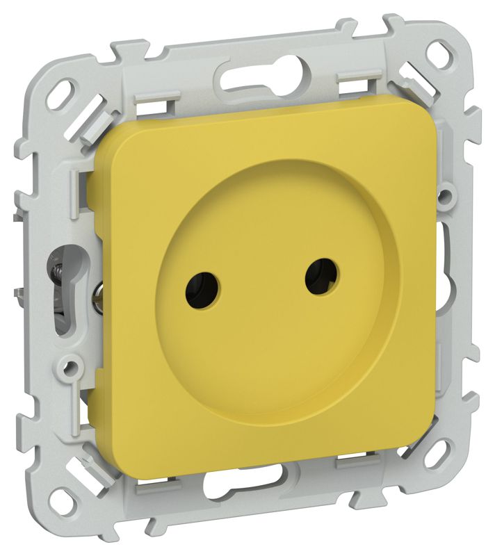 розетка сп flite рс01-0-флжк 10а без заземл. без защ. шторок механизм желт. карри iek fi-r10-10-k44 от BTSprom.by