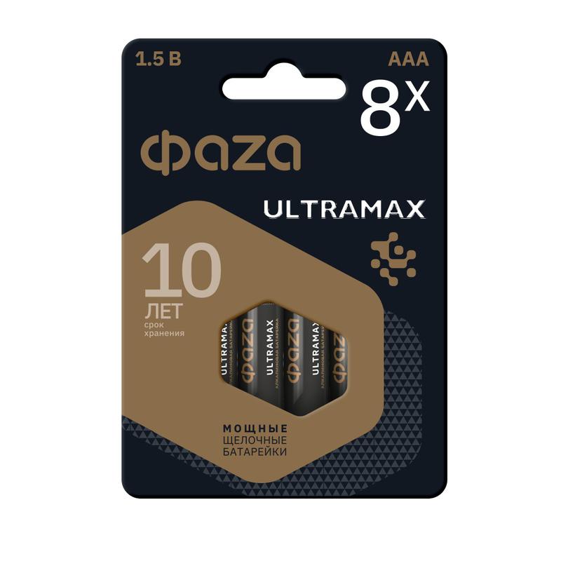 элемент питания алкалиновый aaa/lr03 1.5в ultramax bl-8 (уп.8шт) фаzа 5064683 от BTSprom.by