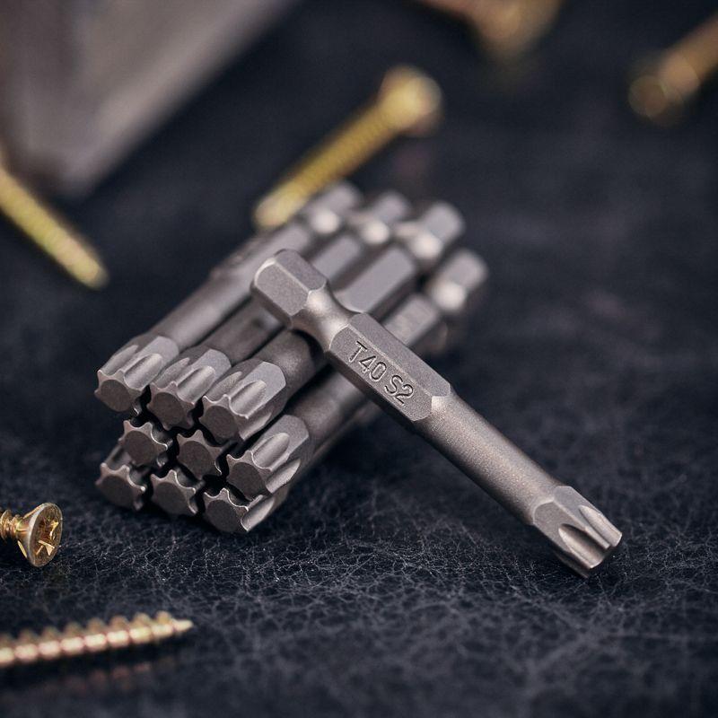 Бита Torx T-40х50мм для шуруповерта (уп.10шт) Kranz KR-92-0431 фото в каталоге от BTSprom.by