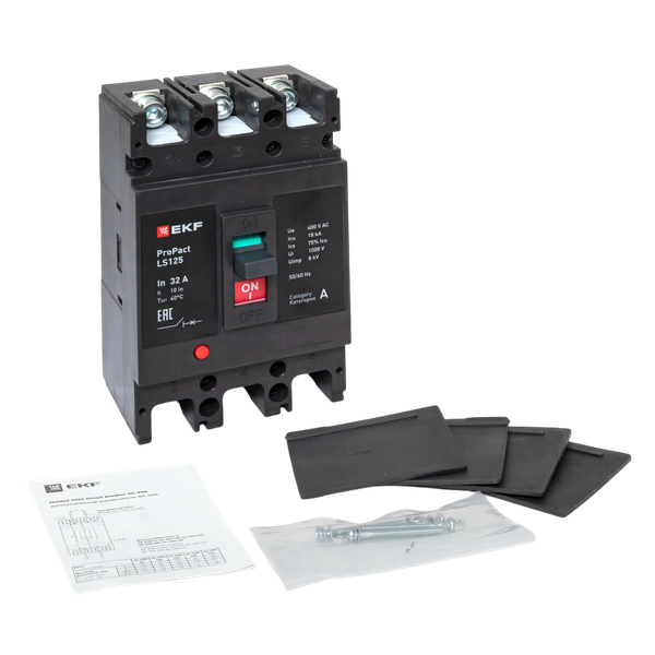  Выключатель автоматический 3п 32А 18кА LS125 ProPact EKF mccb-125-18-3-32-ls фото в каталоге от BTSprom.by