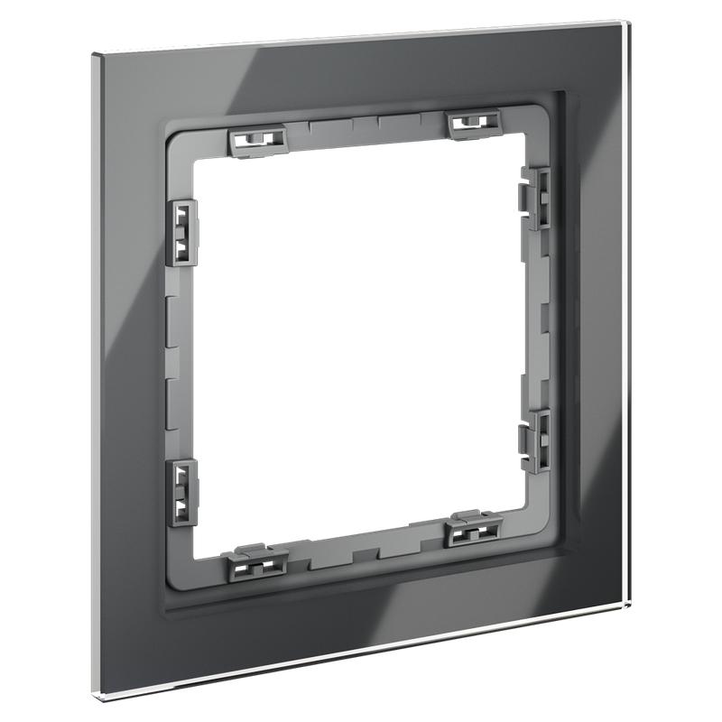  Рамка 1-м S70 стеклян. графит Voltum VLS110107 фото в каталоге от BTSprom.by