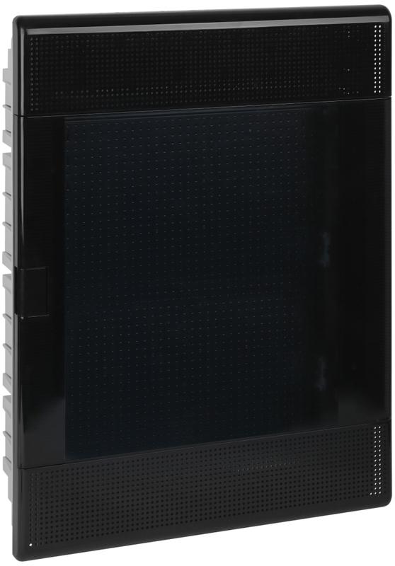 щит встраиваемый 54мод. слаботочный мультимедийный с черн. дверцей с монтажн. платой в компл. рувинил 68154ч-сл от BTSprom.by