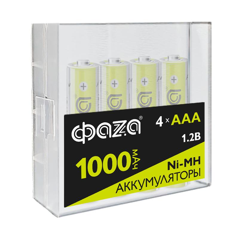 аккумулятор aaa/hr03 ni-mh 1.2в 1000ма.ч box-4 (уп.4шт) фаzа 5059757 от BTSprom.by