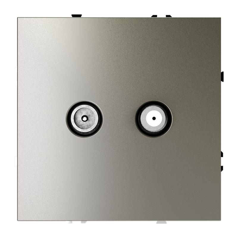 розетка телевизионная оконечная tv + sat 2-м сп s70 механизм шелк voltum vls060404 от BTSprom.by