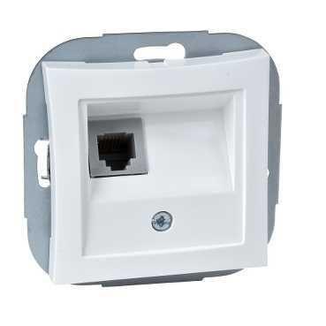  Розетка телефонная СП Дуэт RJ11 механизм бел. SchE WDE000181 фото в каталоге от BTSprom.by