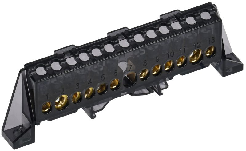 шина нулевая n в комб. изол. "стойка" 8х12-6+6-ч tekfor iek tf-nn20-66-dp-k02 от BTSprom.by