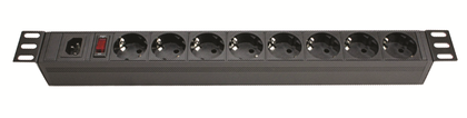 блок розеток 8-м schuko для 19дюйм шкафов с выкл. dkc r519sh8opshc14 от BTSprom.by