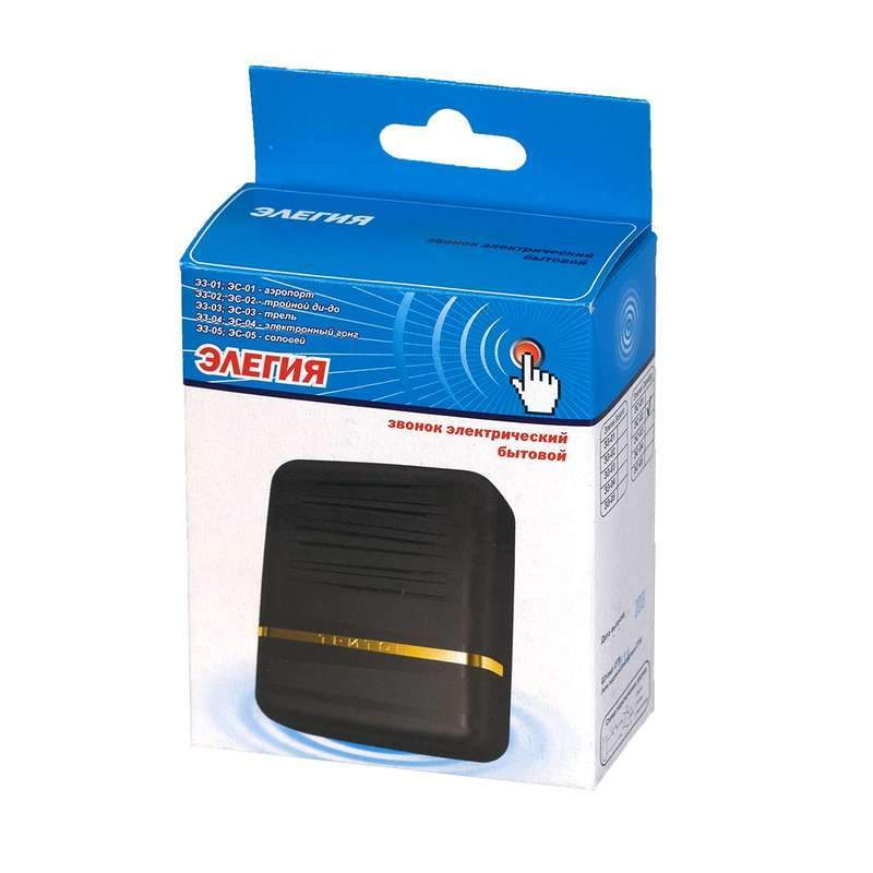  Звонок проводной Элегия электрон. гонг 220В 80-90дБА черн./зол. Тритон ЭЗ-04 фото в каталоге от BTSprom.by
