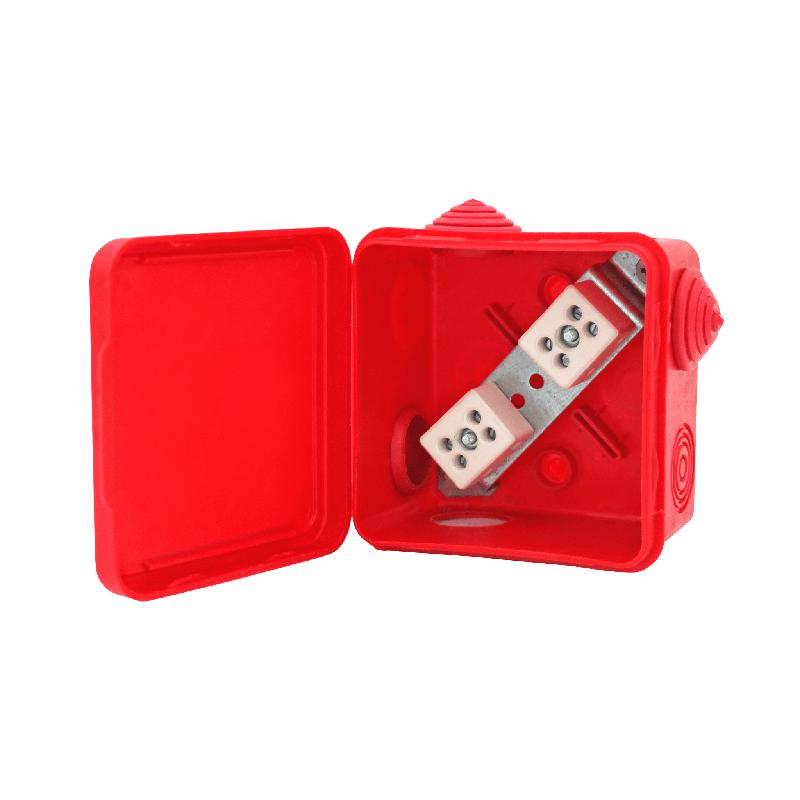  Коробка распределительная огнестойкая 100х100х50мм IP54 КРОПС-П1 FRJB-KM-P1-2.5-06-КРОПС-IP54 КРОПС-П1 для кабелей до 2.5кв.мм 6 клемм КМ KR0015 фото в каталоге от BTSprom.by