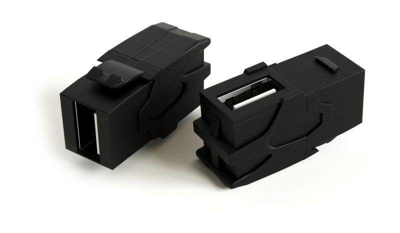вставка kj1-usb-va2-bk формата keystone jack с прох. адапт. usb 2.0 (type a) 90 градусов rohs черн. hyperline 251218 от BTSprom.by